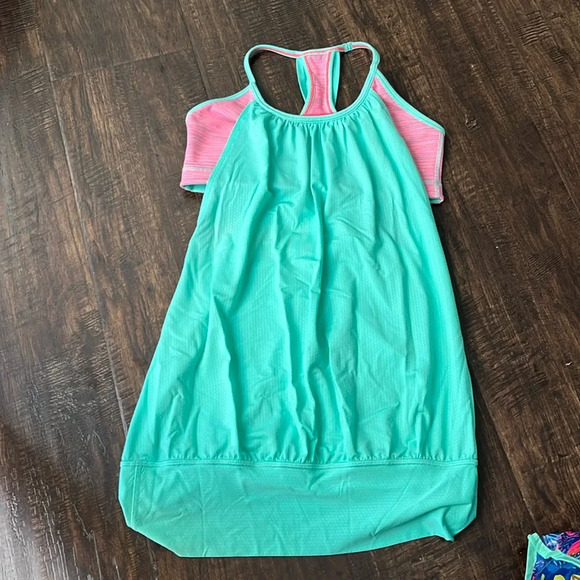 s1 Lululemon No Limits Tank top Opal Wee Are From Space Neon Pink Opal bra 6 S - Picture 2 of 5